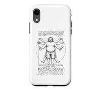 Fat Vitruvian Man Funny Dad BOD Da Vinci Fête des pères Coque pour iPhone XR