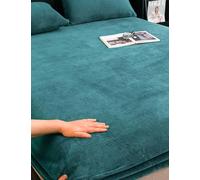 FATANI Velours De Lait éPaissi ÉLégant Dessus Moderne Matelassé Idéal De Lit comme Jeté De Canapé Ou Couvre-lit,Royal Blue,90x200cm