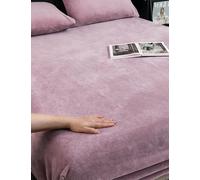 FATANI Velours De Lait éPaissi ÉLégant Dessus Moderne Matelassé Idéal De Lit comme Jeté De Canapé Ou Couvre-lit,Taro Purple,90x200cm