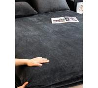 FATANI Velours De Lait éPaissi ÉLégant Dessus Moderne Matelassé Idéal De Lit comme Jeté De Canapé Ou Couvre-lit,Dark Gray,150x200cm