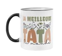 Fatbaby Mug Cadeau Tata - Tata d'amour pour toujours - Imprimé en France- Tasse Tante - Annonce Naissance - Grossesse - Annonce Future Tata - Fête des Mères Noël pour Tatie 330 mL Céramique