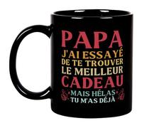 Fatbaby Tasse à café drôle pour papa, cadeau humoristique pour son anniversaire, la fête des Pères ou Noël, de la part de fille, fils, enfants. Tasse à thé pour père, 11 oz.