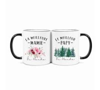 Fatbaby Tasses Grand-mère Et Grand-père, Mug Original Idée Cadeau Pour Grands Parents, Anniversaire Mariage Couple, Mamie Et Papi Et Papy, Fete des Grands Parents, Noel, Mères, Pères, Cafe Tasse
