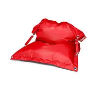 Fatboy Buggle-up Pouf XXL - Fauteuil Salon Modulable 1 ou 2 Places - Pouf Geant Facile à Nettoyer pour l'Intérieur et l'Extérieur - Fauteuil de Lecture en Polyester - 185 x 137 cm - Rouge