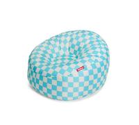 Fatboy Lamzac O Fauteuil Gonflable - Sofa Intérieur et Extérieur - Pas de Pompe Nécessaire - Fauteuil Salon Confortable Résistant à l'eau & aux Salissures - Polyester - 110 x 103 x 62 cm - Azur-Blanc