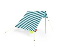 Fatboy Miasun Tente de Plage - 330 x 190 x 140 cm - Azur | Parasol Plage Portable Large avec Support, Tente Enfant, 3 Options d'Installation, Auvent avec Protection Solaire en Coton