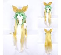 Fate Apocrypha Atalanta Cosplay perruque pour les femmes 100 cm de Long droite résistant à la chaleur synthétique cheveux perruque vert jaune Costume fête