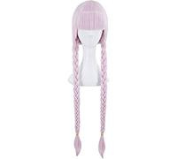 FATE/Extra (Alice) Anime Cosplay Rose Net Perruques avec frange 100% Résistant à haute température Fibre Rose Long Long Braid Braid Tresse 36inches chenghuax