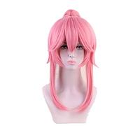 Fate/Grand Order Servant Cosplay Wig Tamamo no Mae Anime Hair Halloween Costume Pink Hairpiece Wigs With Clip On Ponytail OneSize PinkA109