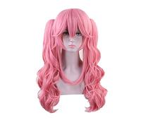 Fate/Grand Order Servant Cosplay Wig Tamamo no Mae Anime Hair Halloween Costume Pink Hairpiece Wigs With Clip On Ponytail OneSize PinkA129