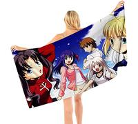 FATE STAY NIGHT Anime Microfibre Léger Absorption Sans Sable Séchage Rapide Serviette De Plage Camping Serviette Voyage Piscine Pique-nique Bain Serviette De Bain