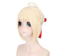 Fate Stay Night Arturia Pendragon Saber Cosplay Wig Blonde Grey Styled Updo Anime Costume Full Wigs For Party 3 Colors OneSize lightblonde