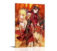 Fate Stay Night - Poster Anime Saison 1 - Art vintage - Toile murale - Décoration esthétique pour salon, chambre d'enfant, dortoir, café, salle de bain, convient pour chambre à coucher, salle de sport