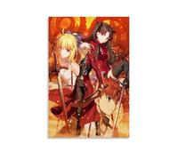 Fate Stay Night - Poster Anime Saison 1 - Art vintage - Toile murale - Décoration esthétique pour salon, chambre d'enfant, dortoir, café, salle de bain, convient pour chambre à coucher, salle de sport