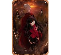 Fate Stay Night UBW Affiche en métal rétro décorative pour la maison 30,5 x 20,3 cm
