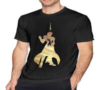 Fate Zero Gilgamesh Gate of Babylon Leisure Unisex O-Neck 100% Cotton Short-Sleeve T-Shirts Black M