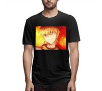 Fate Zero Gilgamesh Gate of Babylon Summer Casual Unisex O-Neck 100% Cotton Short-Sleeve T-Shirts Black M