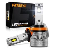 FateEye H11 LED 44000LM - Kit de phares H11 LED 200W 6500K Blanc Anti-Défaut Extrêmement Lumineux, Plug and play, Pièces de rechange pour phares de voiture modèles H11/H8/H9, IP68 étanche, Pack de 2