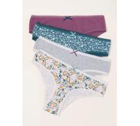 Fat Face FatFace 4 Pack of Floral Brazillian Knickers violet FR 38 (EU 36)