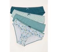 Fat Face FatFace 4 Pack of Geo Floral Classic Knicker vert FR 52 (EU 50)