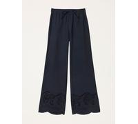 fatface FatFace Embroidered Wide Leg Trousers Noir FR 48 Regular (EU 46 R)