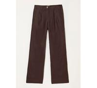fatface FatFace Wide Leg 100% Linen Trousers Brun FR 42 Regular (EU 40 R)