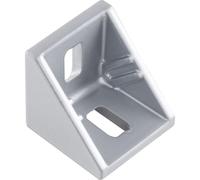 Fath Équerre d'angle 30 x 30 cm pour profilés en aluminium et éléments de surface avec rainure 6, zinc moulé sous pression revêtu par pulvérisation