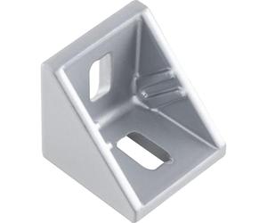 Fath Équerre d'angle 30 x 30 cm pour profilés en aluminium et éléments de surface avec rainure 6, zinc moulé sous pression revêtu par pulvérisation