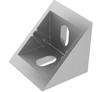 Fath Équerre plate 40 x 40 cm pour profilés en aluminium et éléments de surface avec rainure 8, zinc moulé sous pression revêtu par pulvérisation