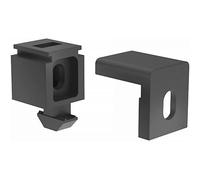 Fath Lot de 10 blocs de fixation Uni 25 Item System pour une fixation facile des éléments de surface sur des profilés en aluminium avec rainure 8, noir