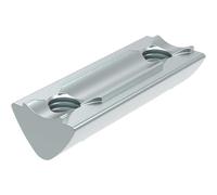 Fath Lot de 10 rainures doubles M5 orientables pour connecteur automatique rainure 6 - Rainure avec barre de guidage I 58 mm - Acier galvanisé