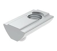 Fath Lot de 10 rainures M6 orientables compatibles avec profilé article 40 x 40 mm - Rainure 8 - Pierre à rainure avec bille à ressort et barre de guidage - En acier galvanisé
