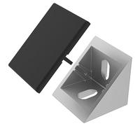 Fath Set d'angle 40 x 40 cm avec capuchon de recouvrement pour profilés en aluminium et éléments de surface avec rainure 8, zinc moulé sous pression