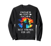Father and Son Best Friend for Life Tie Dye Fathers Day Sweatshirt