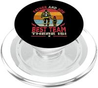 Father and Son Firefighter Best Team There is Fathers Day PopSockets PopGrip pour MagSafe