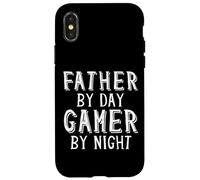 Father by Day Gamer by Night Geek Nerd Gaming Dad Gamers Coque pour iPhone X/XS