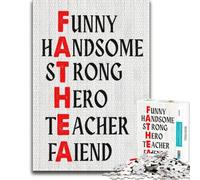 Father Fathers Day Hero Puzzle en Bois pour Adultes, Détente, 500 pièces | Une activité puzzle flexible: un montage clair zone par zone sur plusieurs sessions.