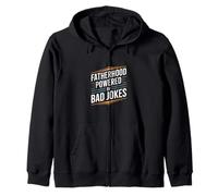 Fatherhood Powered by Bad Jokes Funny Dad Humour Sweat à Capuche