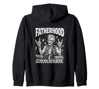 Fatherhood Rockin' Dad Punk Squelette Skull Funny Parent Life Sweat à Capuche