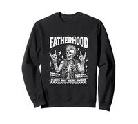 Fatherhood Rockin' Dad Punk Squelette Skull Funny Parent Life Sweatshirt