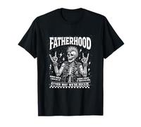 Fatherhood Rockin' Dad Punk Squelette Skull Funny Parent Life T-Shirt