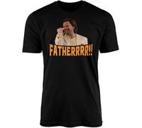 Fatherrrr! T-Shirt Top Tee - Novelty IT Joke Funny Father's Day Birthday Father Daddy Papa Fun Crowd Phrase Saying Douglas Mens Clothing Gift Present Manches Courtes(Small)