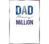 Father's Day Card Dad You're One In A Million Embellished Greeting Cards