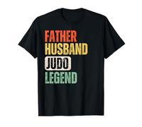 Father's Day Judo Legend Gifts T-Shirt Homme Noir S Uni Léger Drôle rétro Col roulé Manche courte Classic Fit Printemps, Toute À enfiler 0 Poches 1 Count