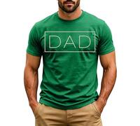 Fathers Day Printed Short Sleeve Breathable Tee Soft Casual Summer T Shirt (Green, XXXXL)