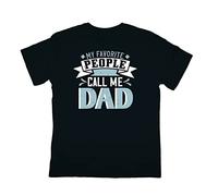 Fathers Day T-Shirts à Manches Courtes - My Favourite People Call Me Dad - Daddy Men T T-Shirts à Manches Courtes(Small)