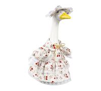 fatiaou Costumes D'Oie - Robe Pastorale Printanière avec Chapeau 58 cm,Tenues Pour Oie En Béton,Pour Anniversaire Mariage Noël Fête Partie Patio Jardin Cour Pelouse Vêtements