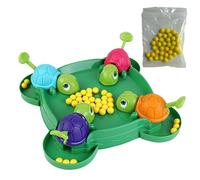 fatiaou Hungry Turtle Jeu de société, jeu d'alimentation amusant pour tortue, avec 36 petits pois, jeu d'échiquier familial, pour 2 à 4 joueurs, voyage, 23 x 23 x 5 cm