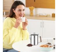 fatiaou Percolateur - Cafetière Camping | Machine Portable Style Rétro pour Utilisations Commerciales et Extérieures