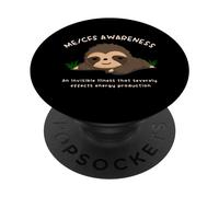 Fatigue Chronique : Fatigue Mignon Paresseux fatigué ME/CFS Longue maladie Covid PopSockets PopGrip Adhésif